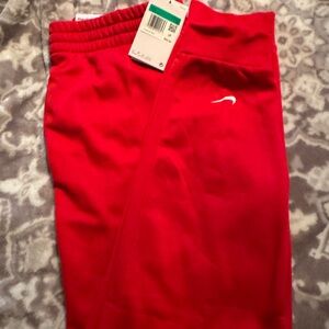 Red Joggers with Nike Logo